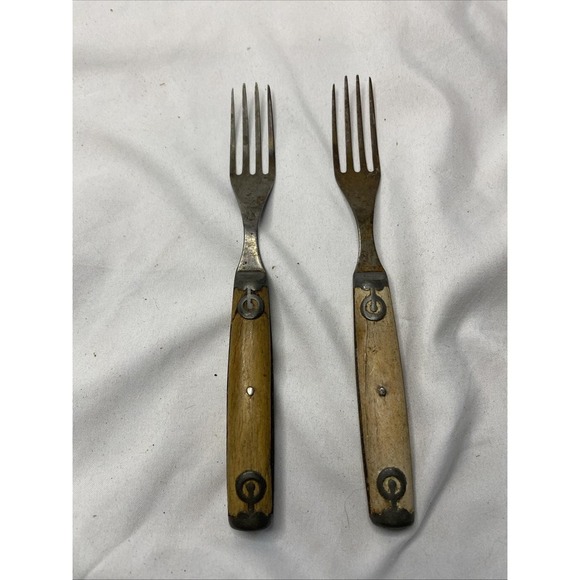 Other - 2 Antique Civil War Era 4 Tine Forks 1800s Primitive Flatware